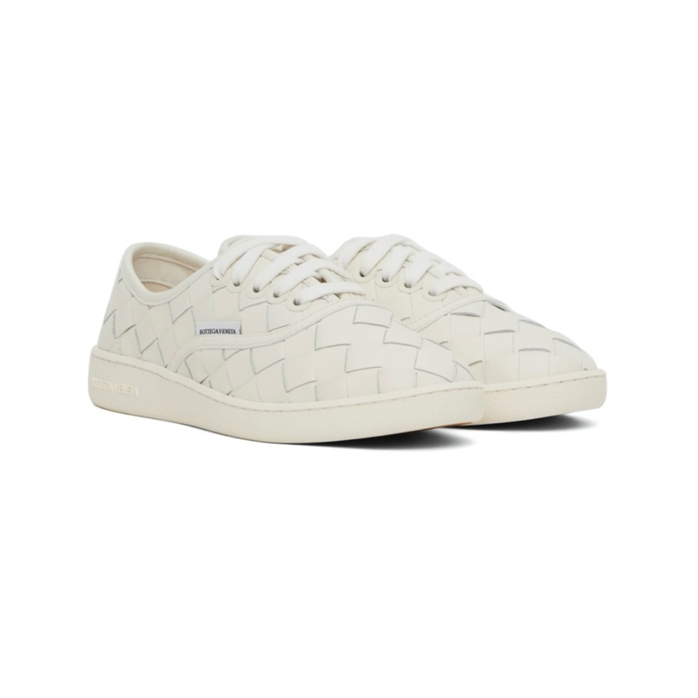White Woven Sneakers